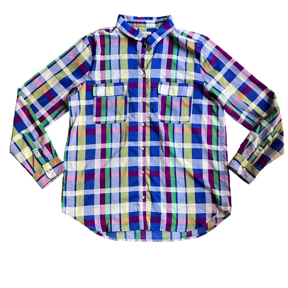 GAP Colorful Plaid Button Up